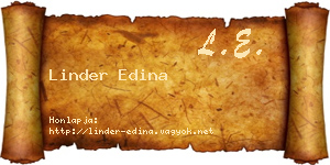 Linder Edina névjegykártya